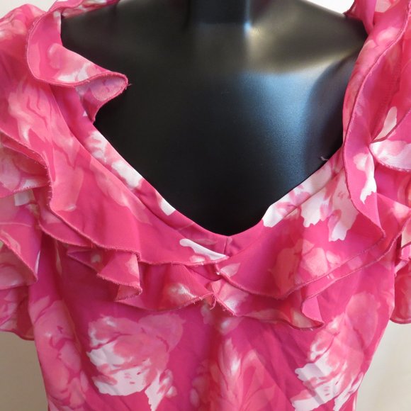 Together (Sears):  Pink Blouse with Flowers - Picture 4 of 8